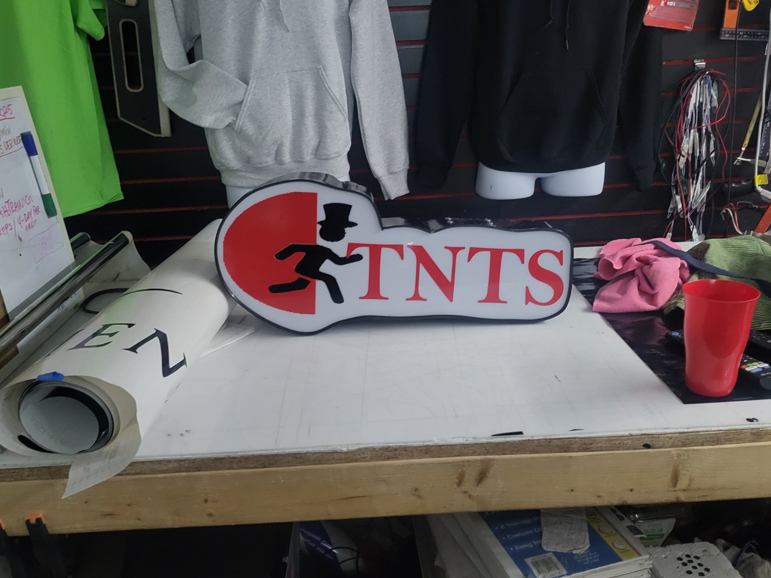 Custom fabricated illuminated TNTS contour sign